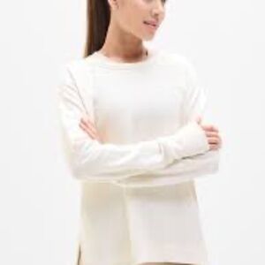 Athleta Creamy White Coaster Luxe Sweatshirt